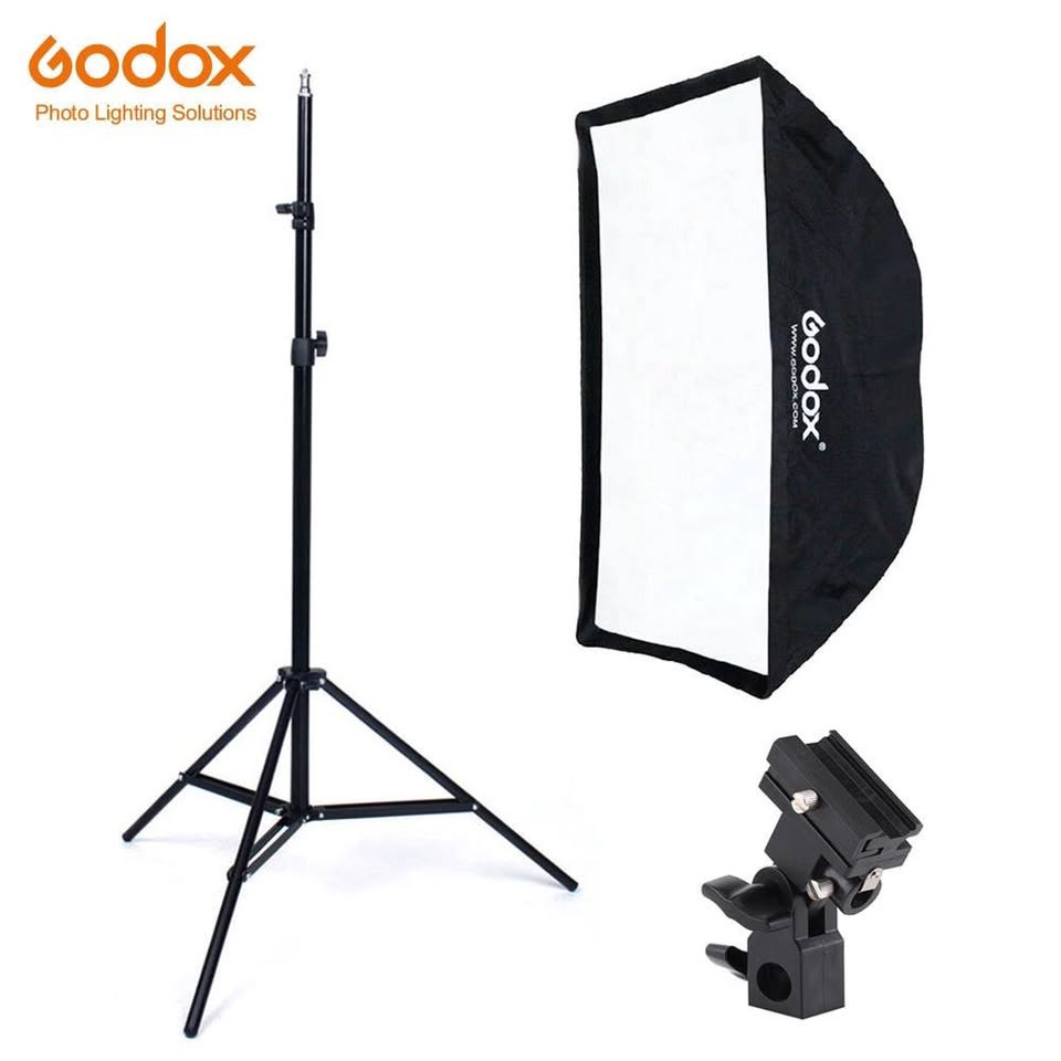 Godox 50 x 70cm Umbrella Softbox with 2 meters Light Stand & Type-B Hot Shoe Holder Bracket