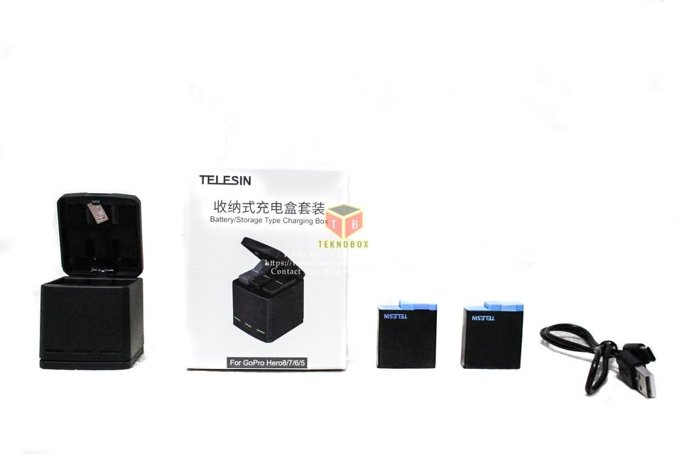Telesin Charging Box w/ 2 Rechargeable Batteries for GoPro Hero 5, 6, 7 and 8