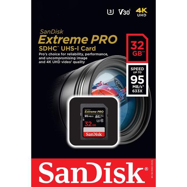 Sandisk Extreme Pro 32gb SD Memory Card