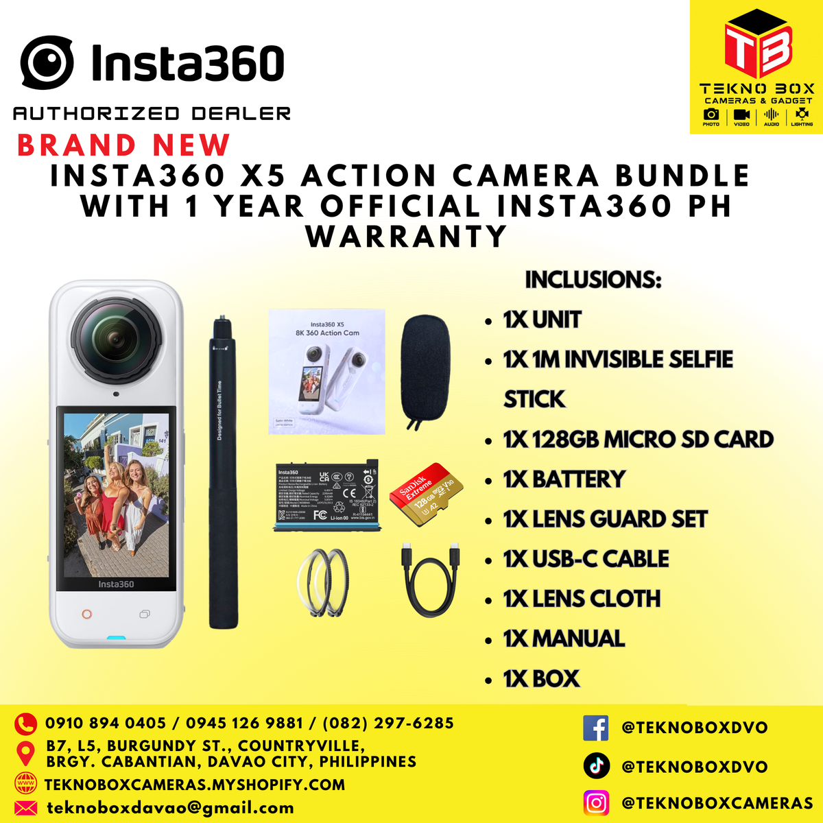 Insta360 X5 Action Camera Bundle
