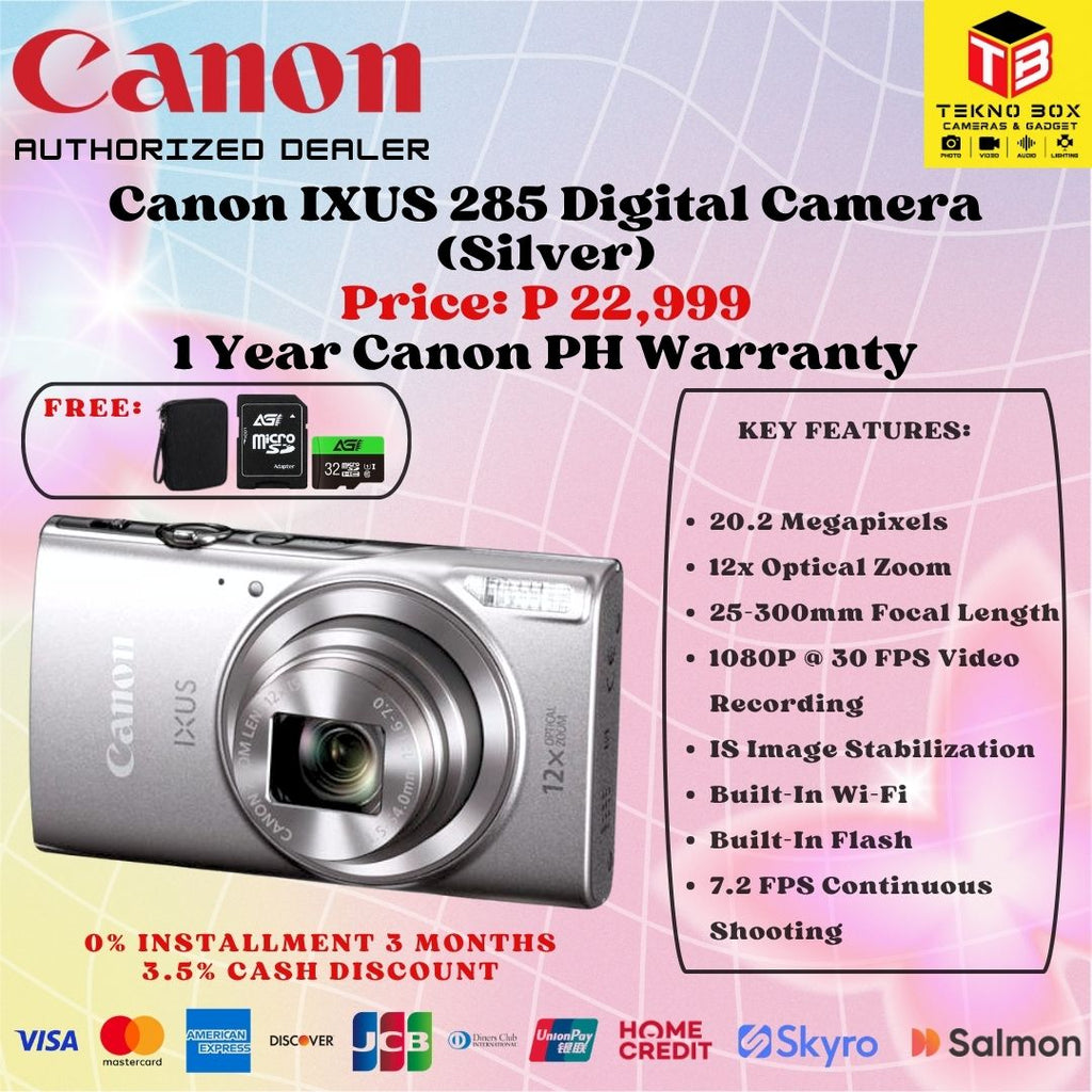 Brand New Canon IXUS 285 HS Digital Camera (Silver)