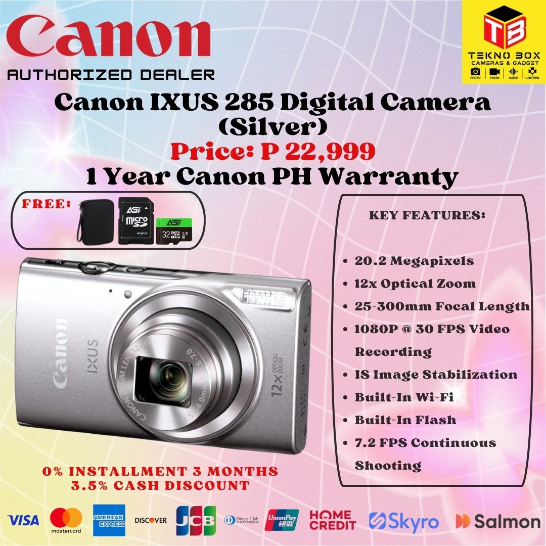 Brand New Canon IXUS 285 HS Digital Camera (Silver)