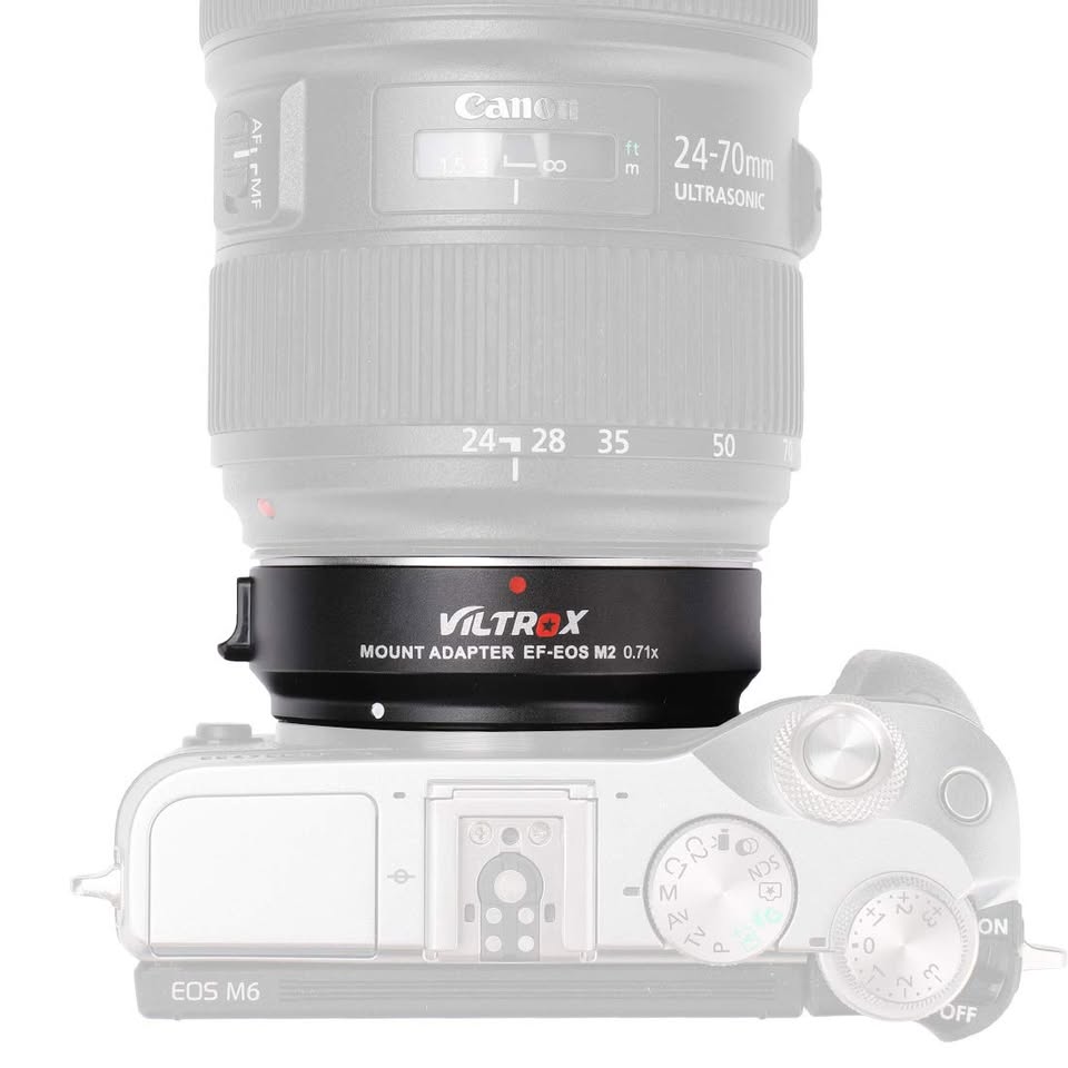 VILTROX EF-EOS M2 Speed Booster Lens Adapter  (For Canon EF Lens to EOS EF-M Mount Mirrorless Camera)