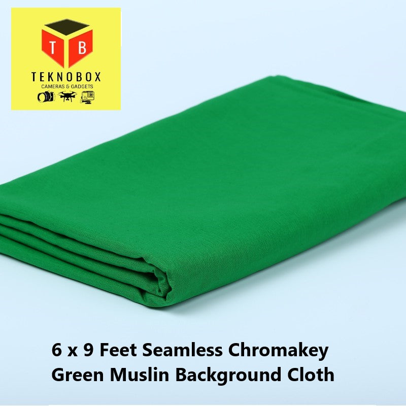 6x9 Feet Seamless Chromakey Green Muslin Background Cloth