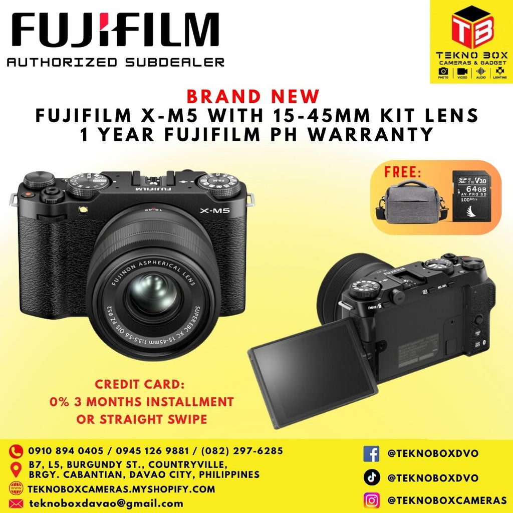 Fujifilm X-M5 With 15-45mm F/3.5-5.6 Kit Lens (Black)