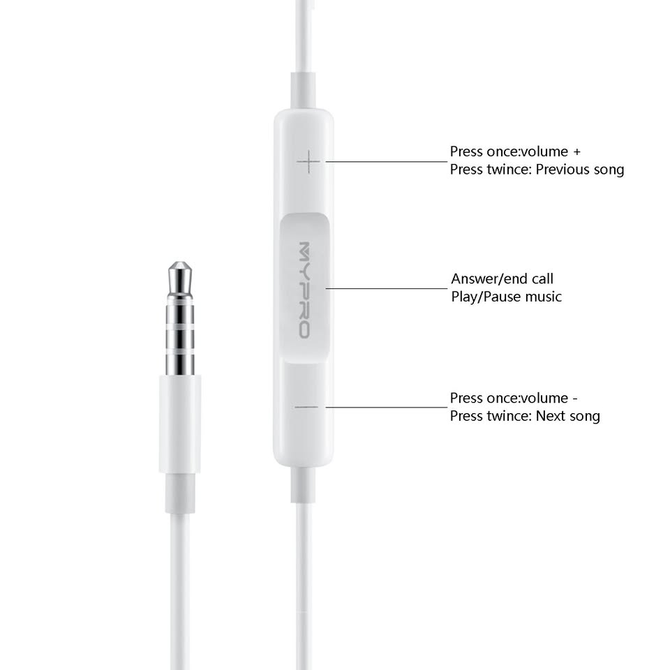Mypro E3 Wired Earphones With Mic And Remote Control