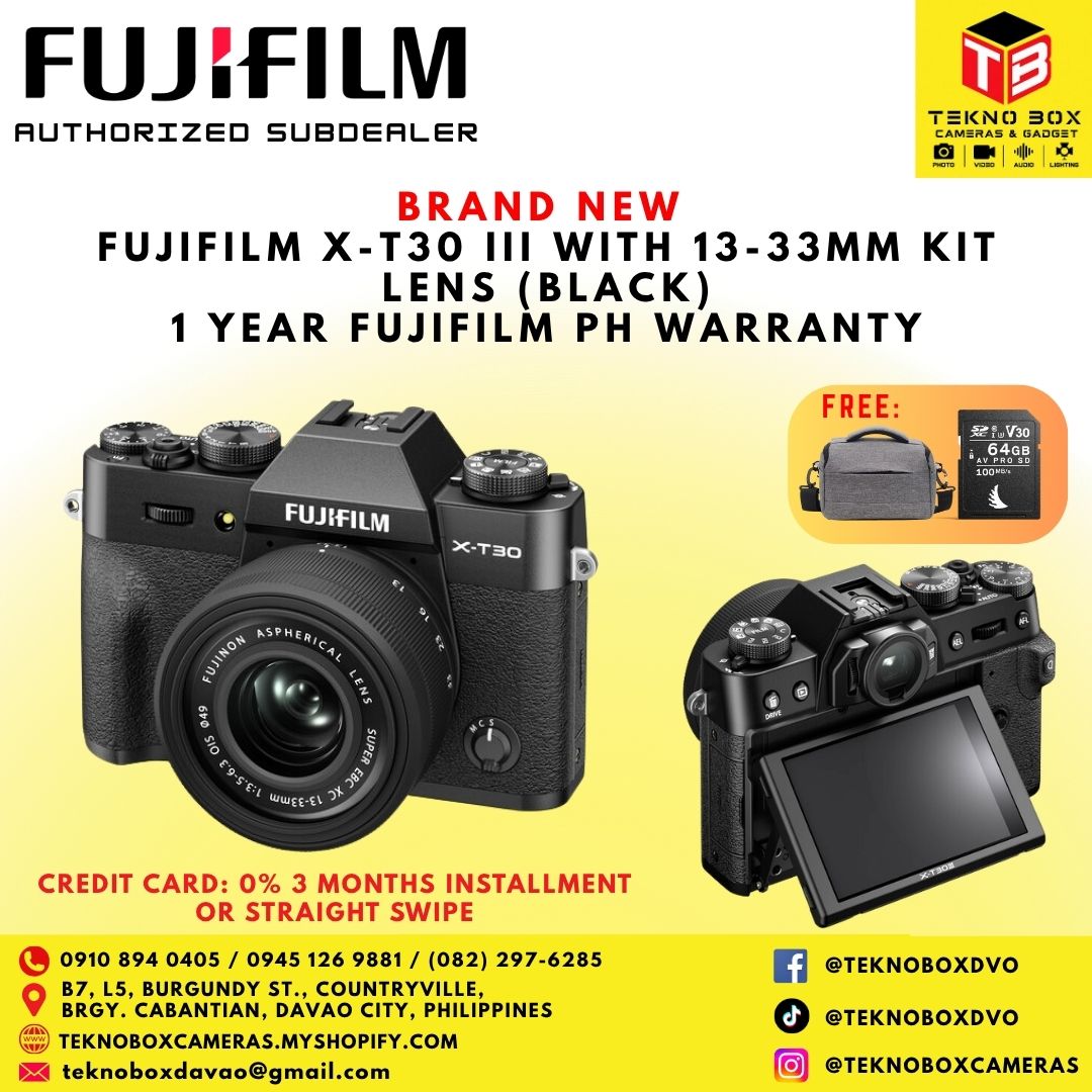 Fujifilm X-T30 III With 13-33mm Kit Lens (Black)