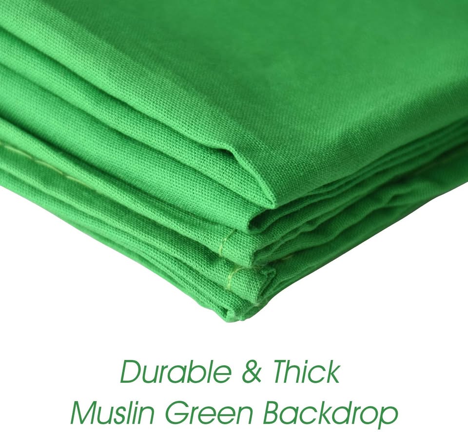 10x10 Feet Seamless Chromakey Green Muslin Background Cloth