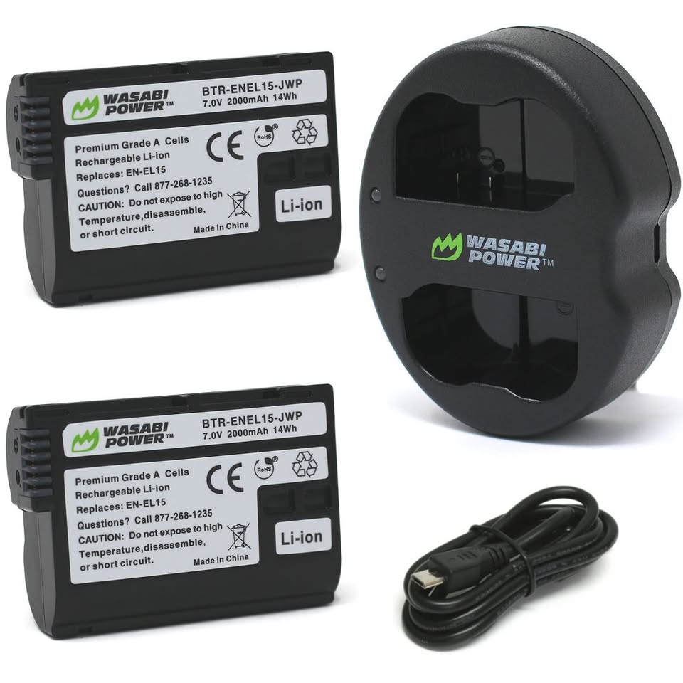 Brand New Wasabi EN-EL15 Dual Batteries With Charger