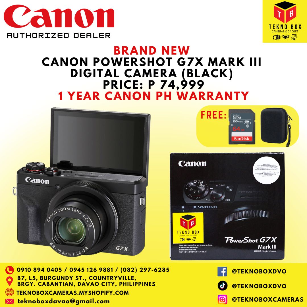 Canon PowerShot G7X Mark III Compact Digital Camera (Black)