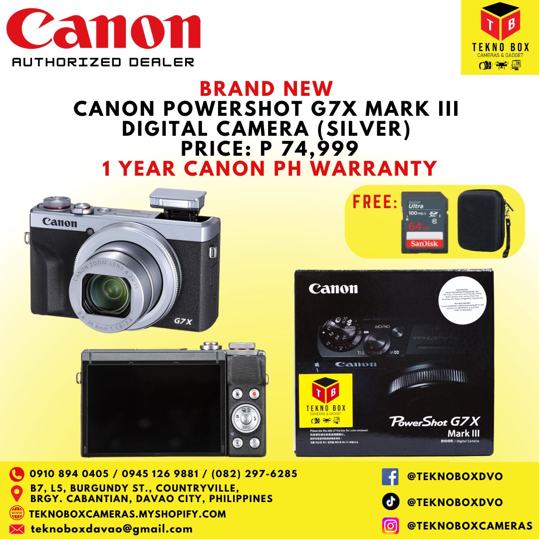 Canon PowerShot G7X Mark III Compact Digital Camera (Silver)