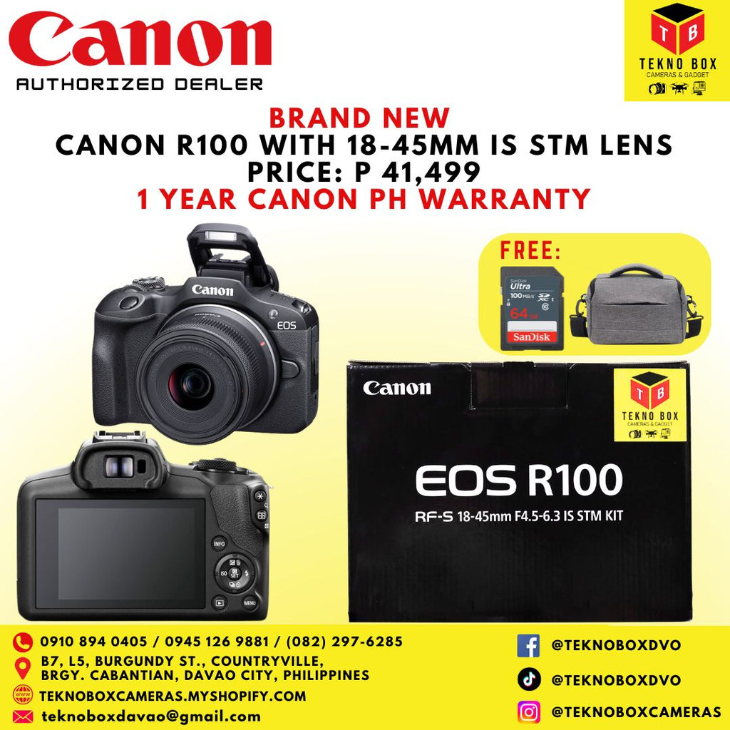Canon R100 With 18-45mm IS STM Lens