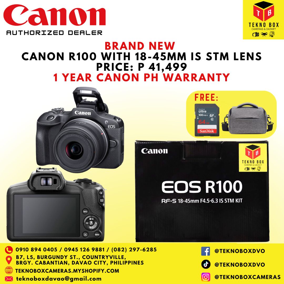 Canon R100 With 18-45mm IS STM Lens