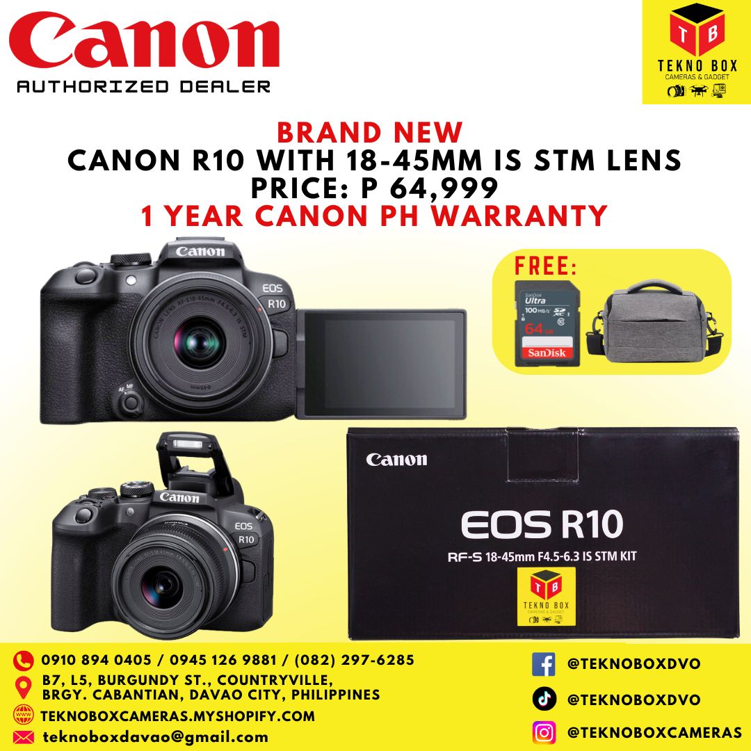 Canon R10 Mirrorless Camera With 18-45mm IS STM Lens