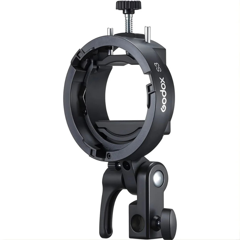Godox S3 Universal S‑Type Speedlite Bracket for Umbrella Holder with Round/Square‑Head Flashes