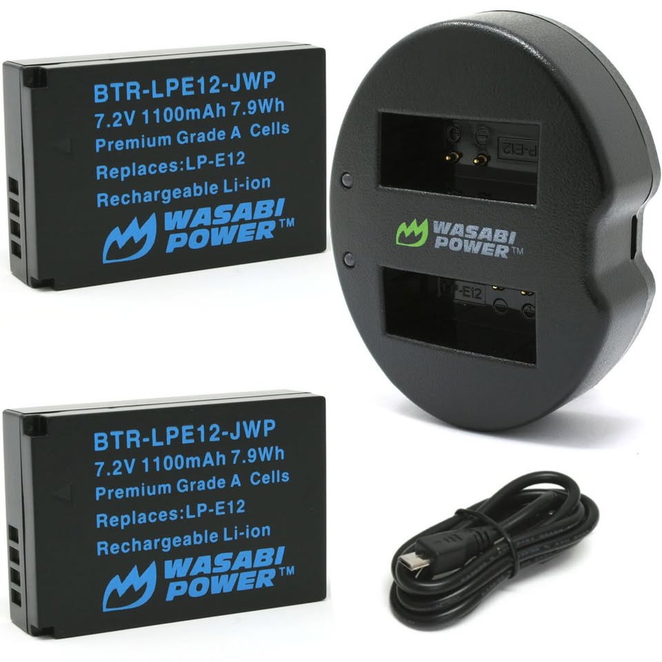 Wasabi LP-E12 Dual Batteries With Charger