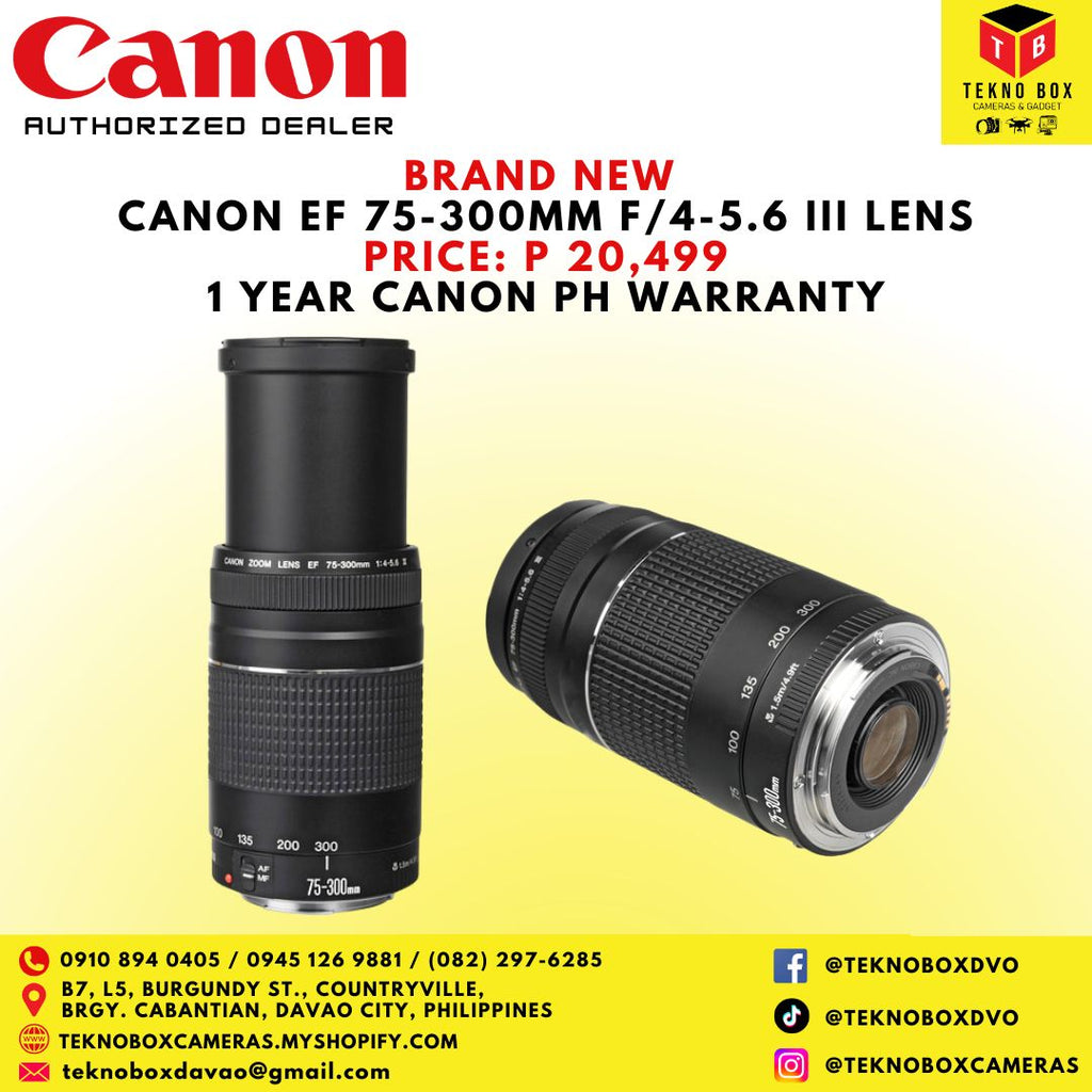 Canon EF 75-300mm f/4-5.6 III Zoom Lens