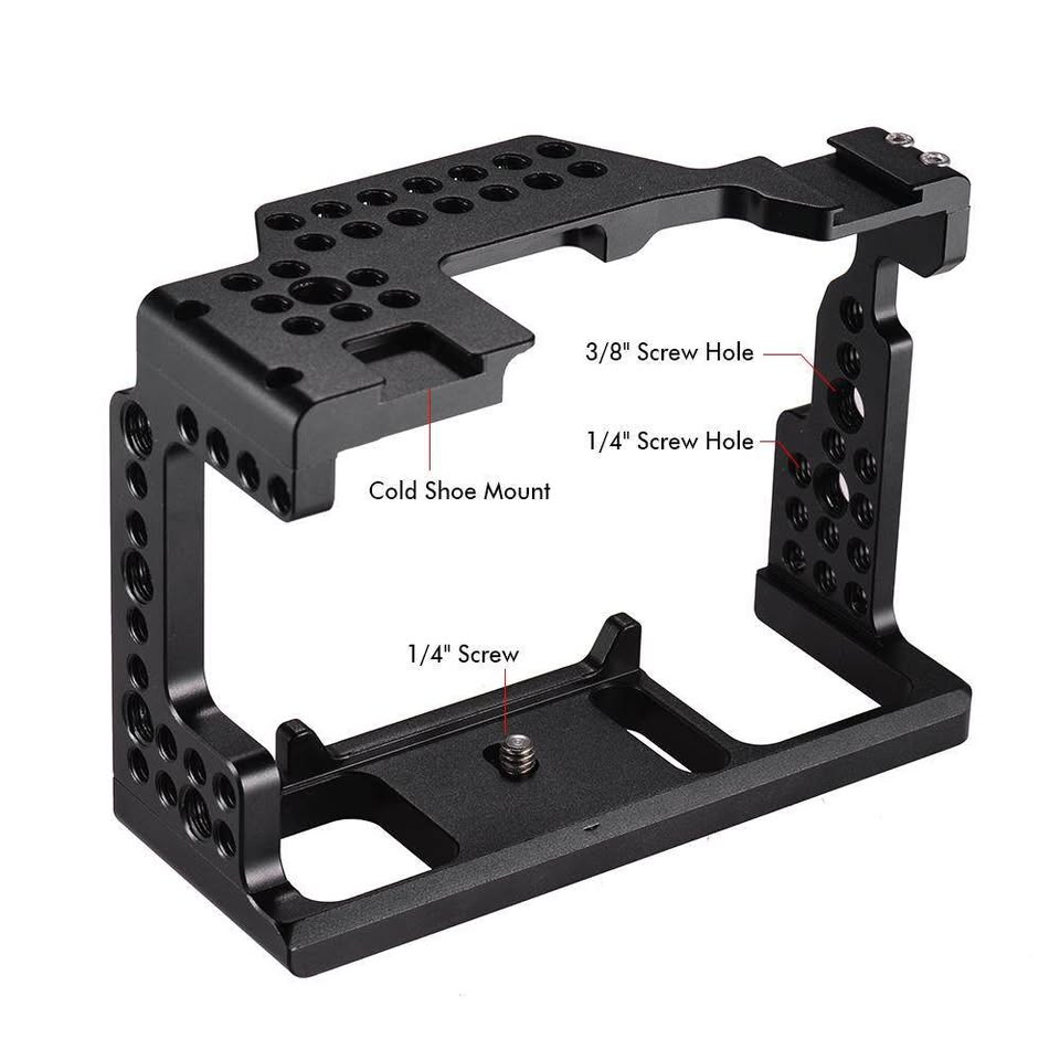 Aluminum Camera Cage  Aluminum Alloy for Sony A7II / A7III / A7SII / A7M3 / A7RII / A7RIII Cameras