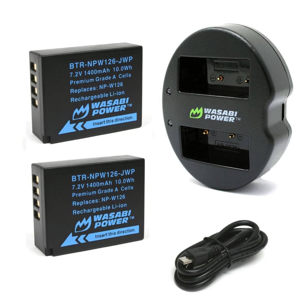 Wasabi NP-W126 Dual Batteries with Charger
