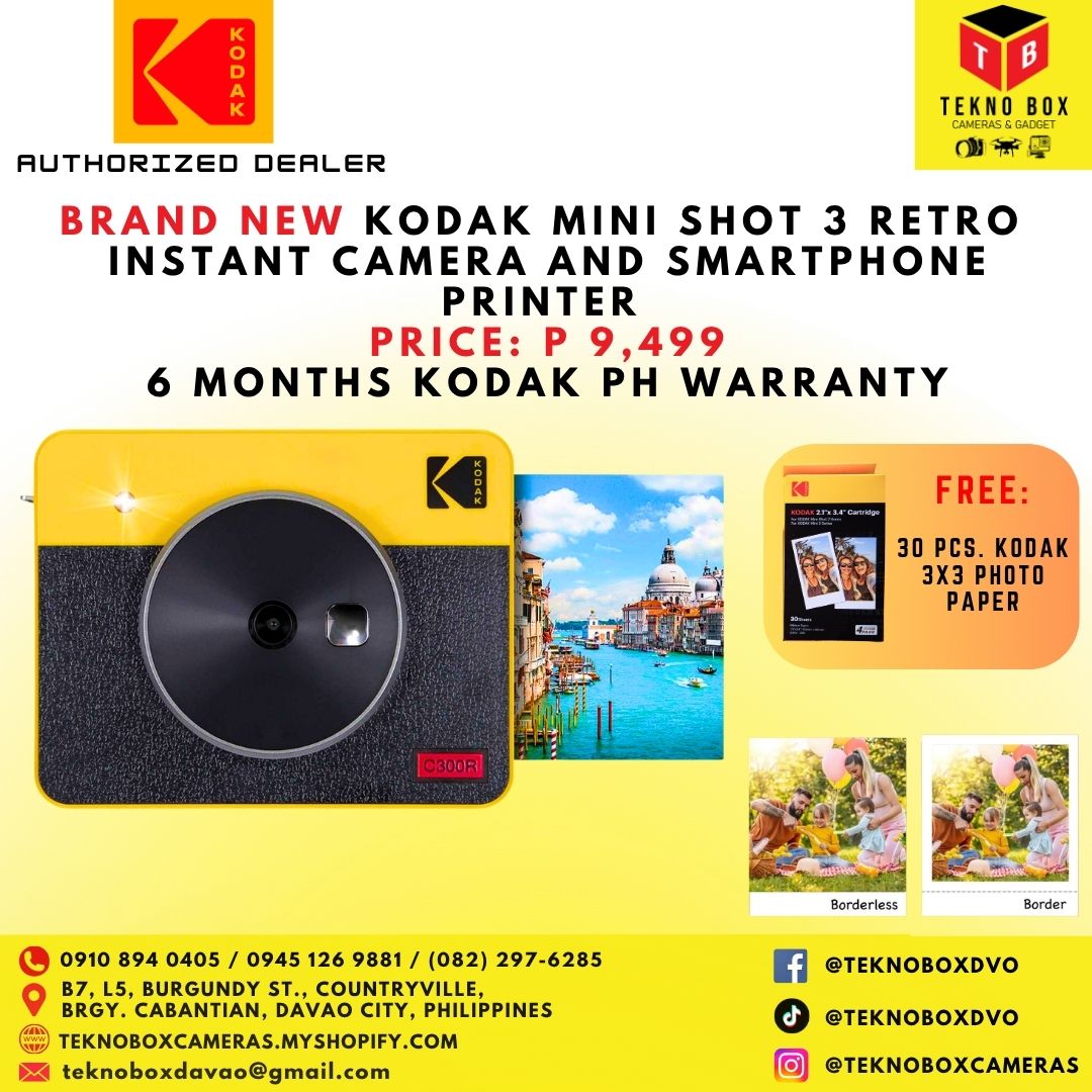 Brand New Kodak Mini Shot 3 Retro Instant Camera and Smartphone Printer