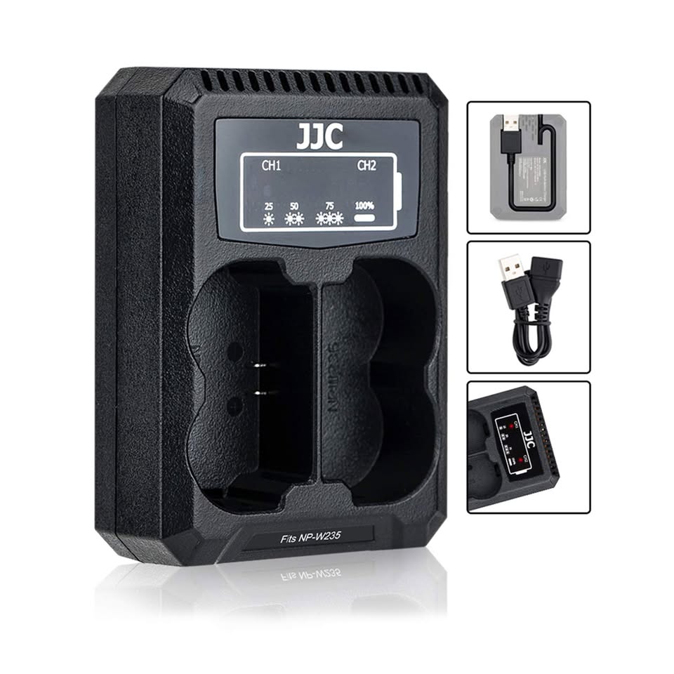 JJC NP-W235 Dual Slot USB Charger