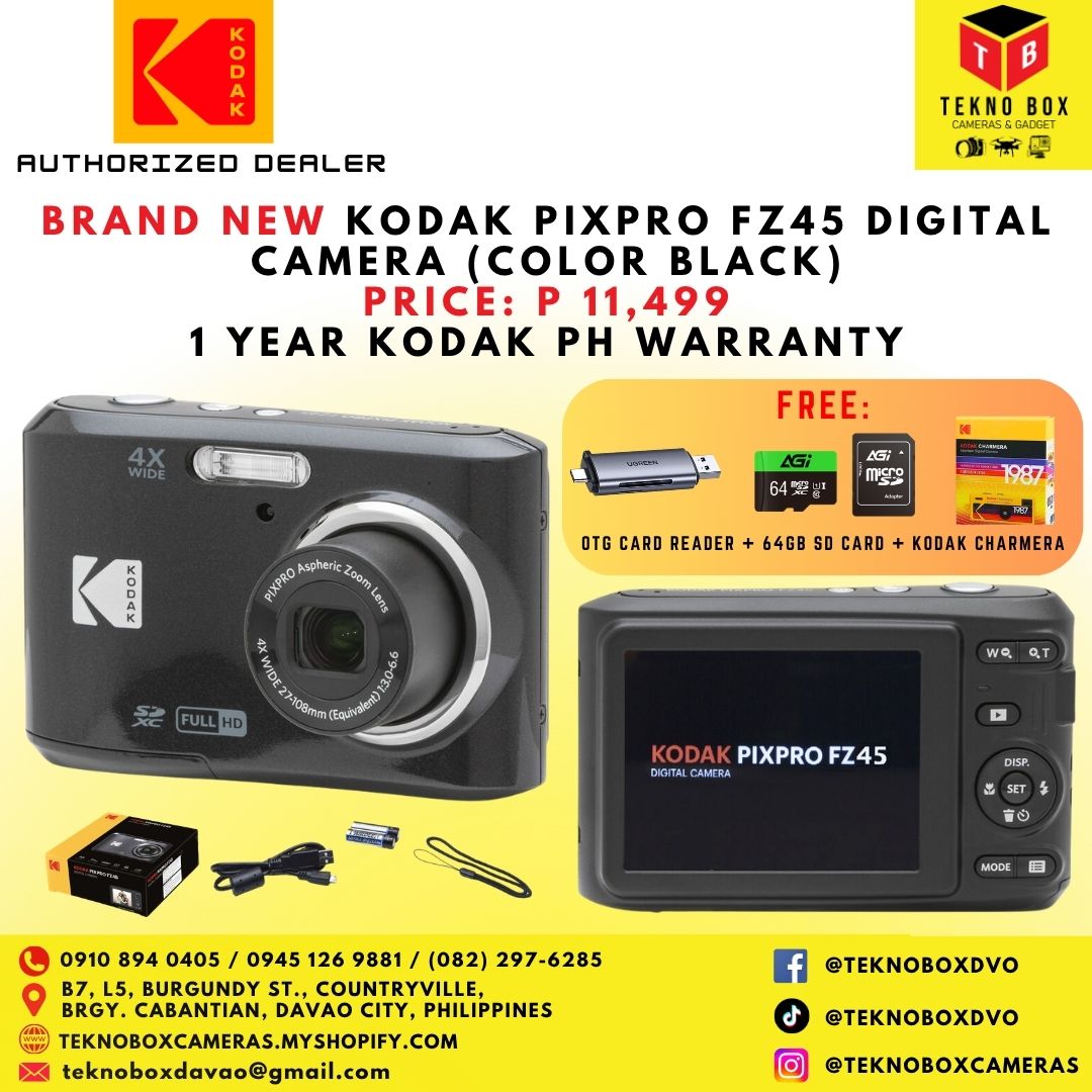 Kodak Pixpro FZ45 Compact Point &amp; Shoot Digital Camera (Color Black)