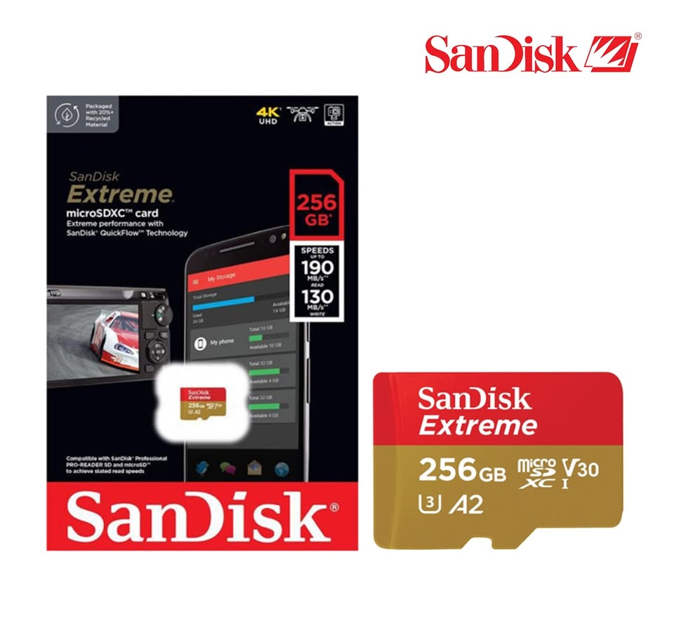 Sandisk Extreme 256GB Micro SD Card