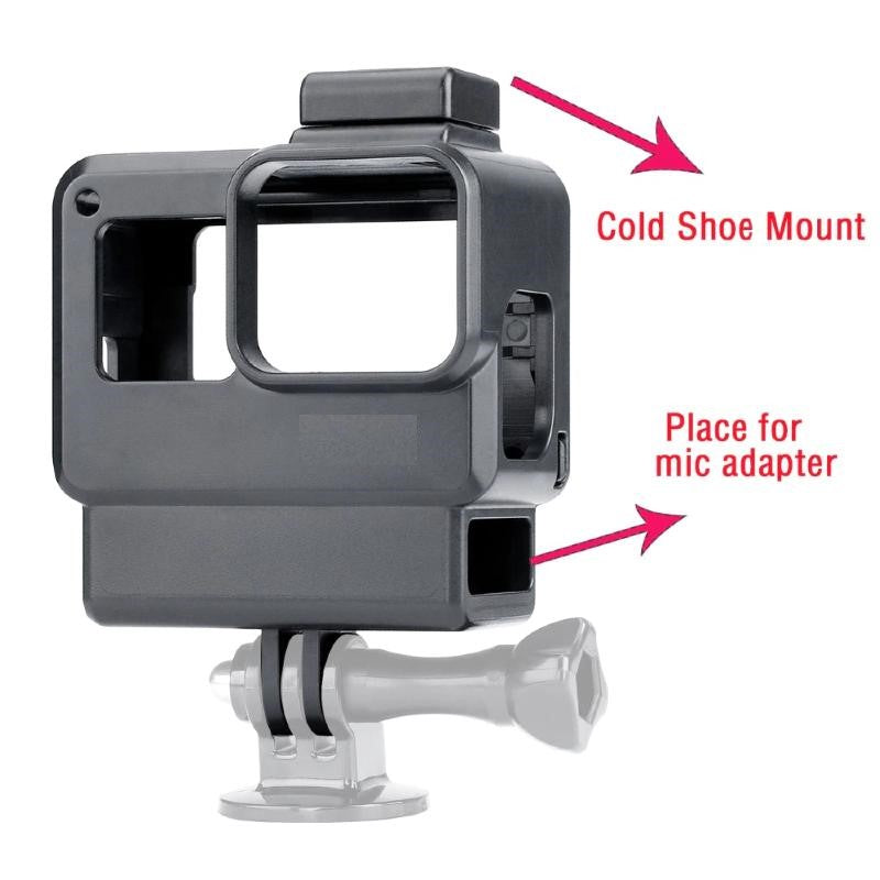 Vlogging Case for GoPro Hero 5 6 7 with Cold Shoe Mount