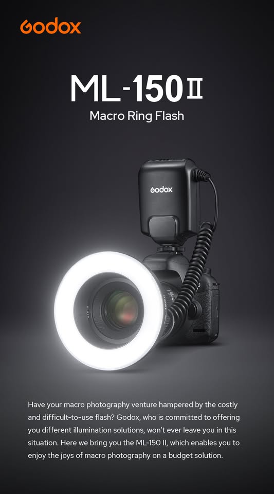 Godox ML-150 II Macro Micro Photography Ring Flash