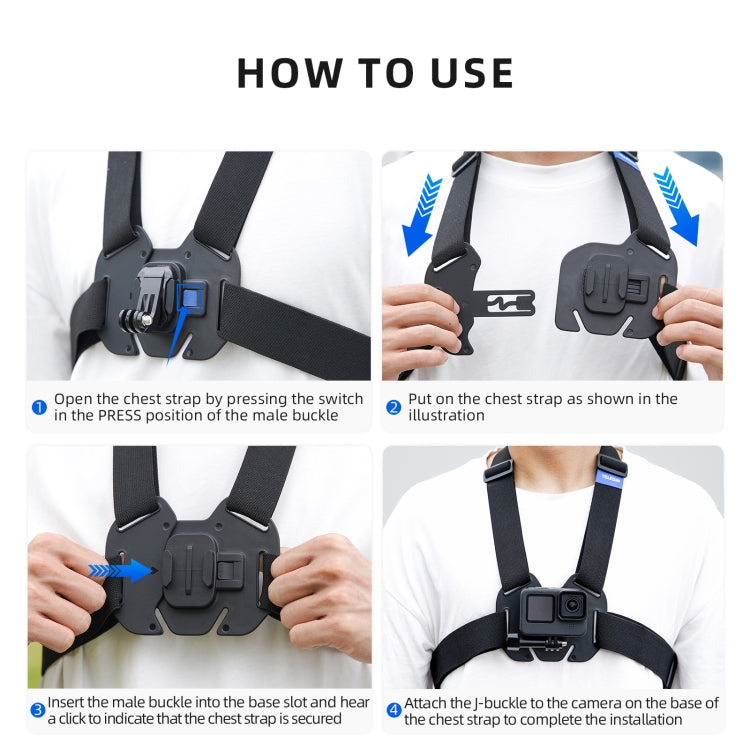 Telesin Chest Strap Mount for Action Cameras