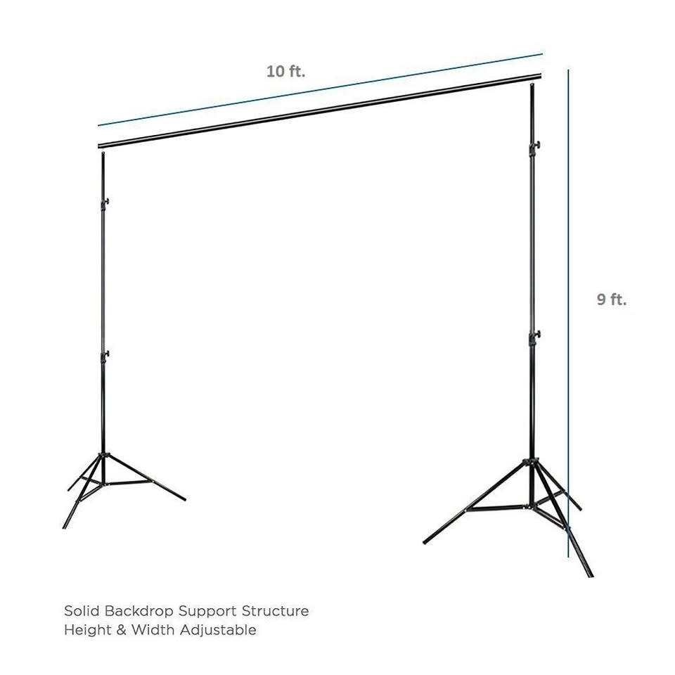 9ft. x 10ft Heavy Duty Background Stand Setup with Carrying Case