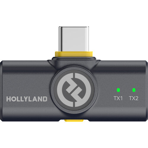 Hollyland Lark M2 Duo Wireless Microphone Combo Version Multi-Device Compatible Cameras, Android, iOS Phones, Laptops (2 TX, 3 RX, 1 Charging Case)