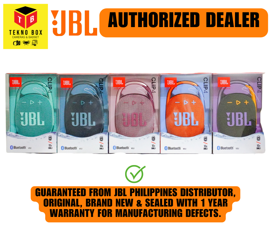 JBL Clip 4 Portable Clip-On Bluetooth Speaker