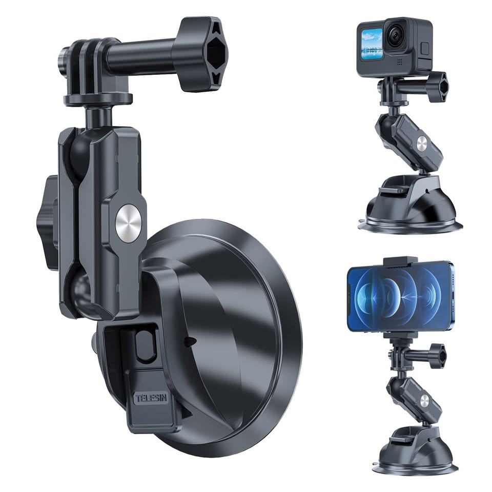 Telesin Suction Mount for Action Cameras and Phones