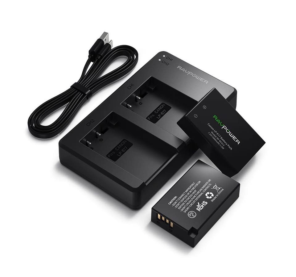 RavPower LP-E17 Dual Batteries With Charger