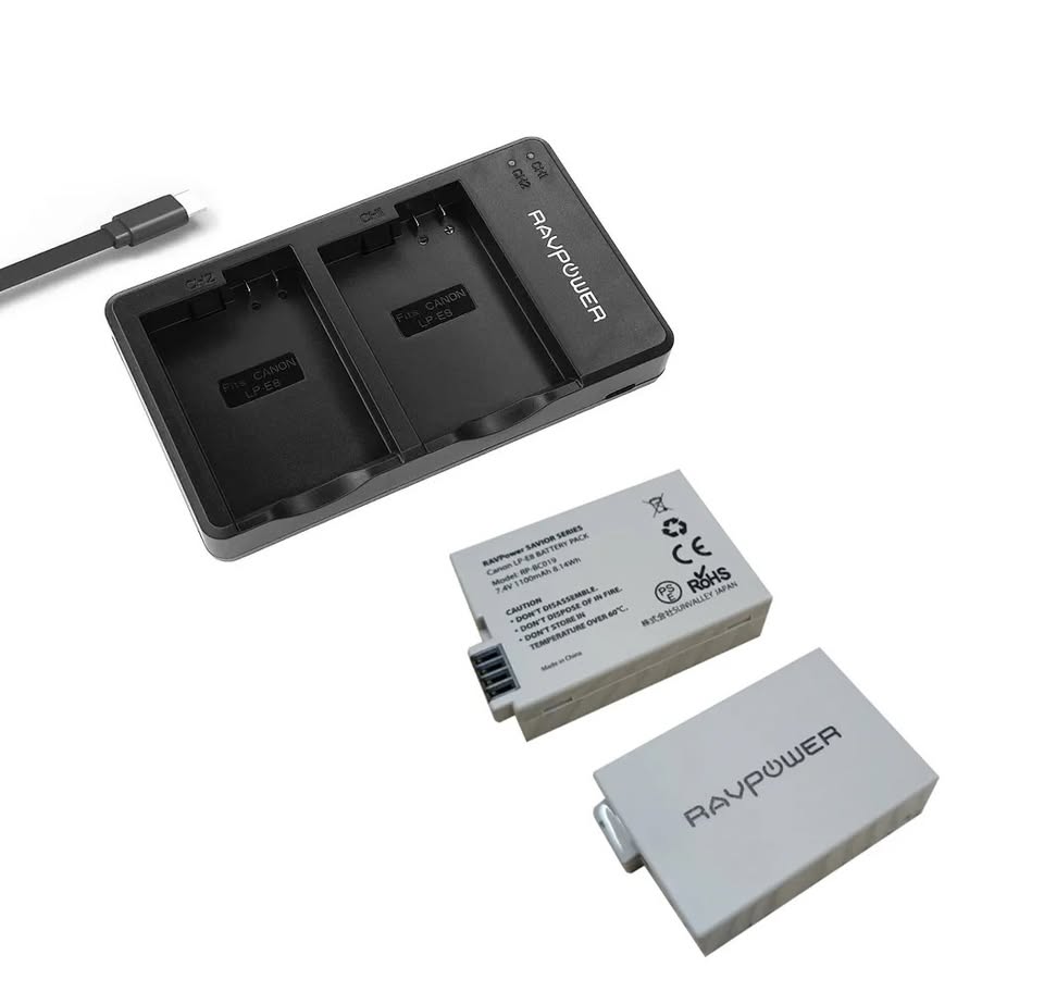 RavPowerLP-E8 Dual Batteries with Charger