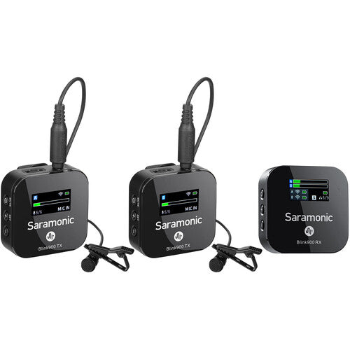 Saramonic Blink 900 B2 Wireless Microphone (2 TX, 1 RX, 1 Charging Case)