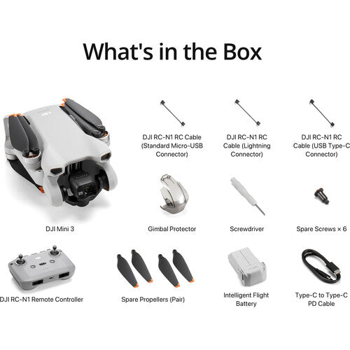 DJI Mini 3 Drone Standard With RC-N1 Remote Controller