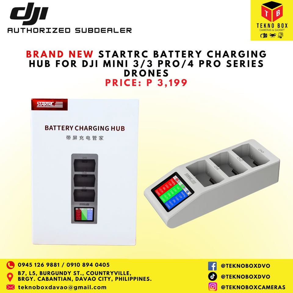 STARTRC BATTERY CHARGING HUB FOR DJI MINI 3/3 PRO/4 PRO Series Drones