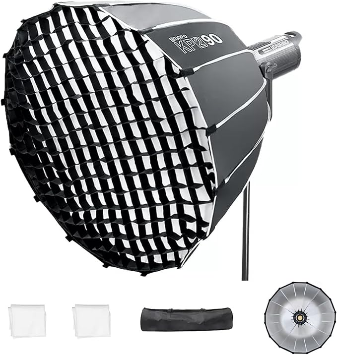 Triopo 90cm Quick Collapse Parabolic Softbox With Grid