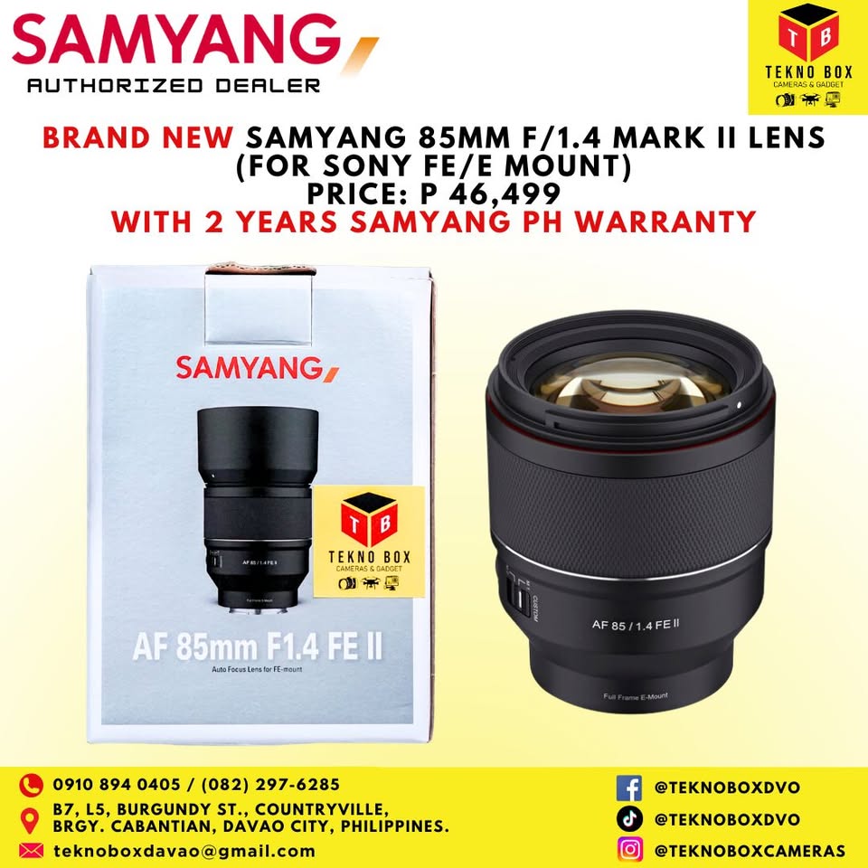 Samyang 85mm F/1.4 Mark II Lens (For Sony FE/E Mount)