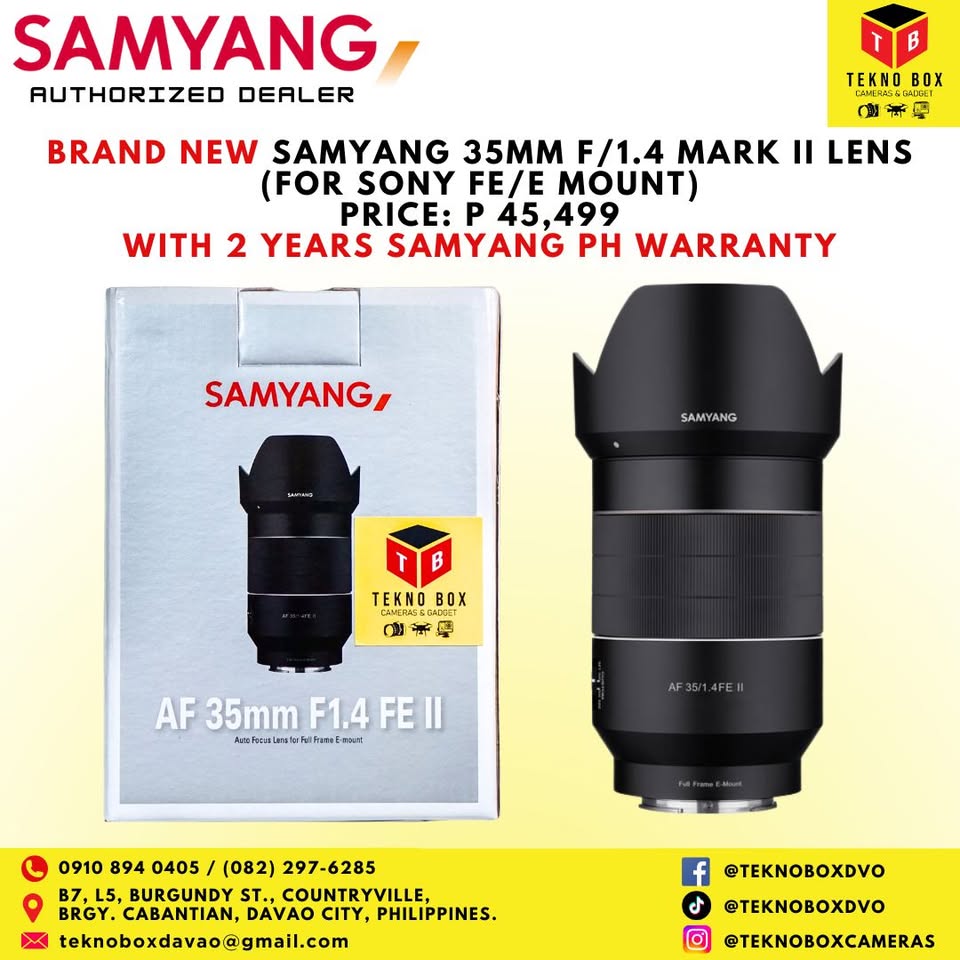 Samyang 35mm F/1.4 Mark II Lens (For Sony FE/E Mount)