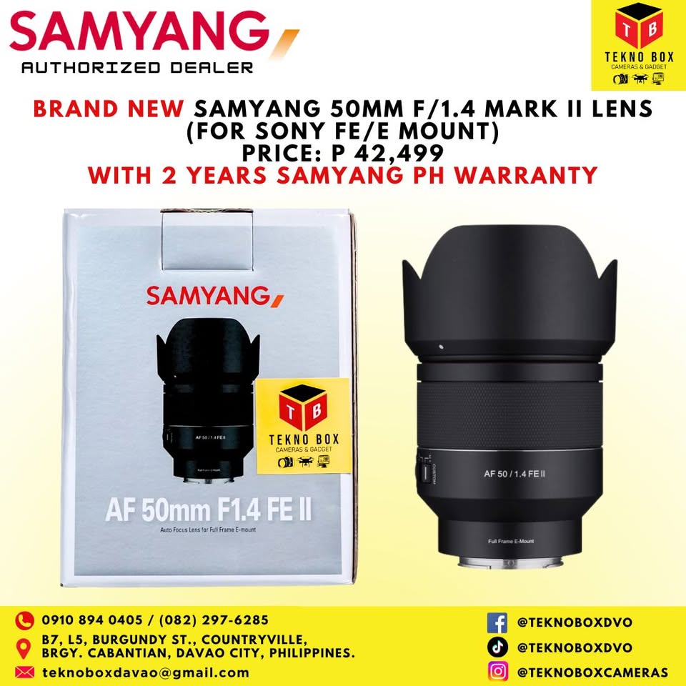Samyang 50mm F/1.4 Mark II Lens (For Sony FE/E Mount)