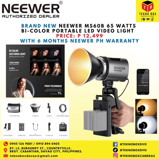 Neewer MS60B 65W Bi-Color Portable LED Video Light