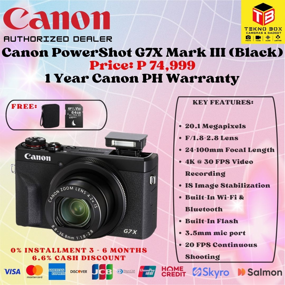 Canon PowerShot G7X Mark III Compact Digital Camera (Black)