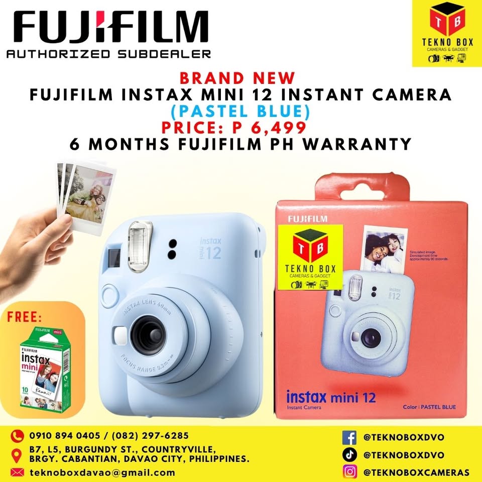 Fujifilm Instax Mini 12 Instant Camera With Instax Mini Film 10s White