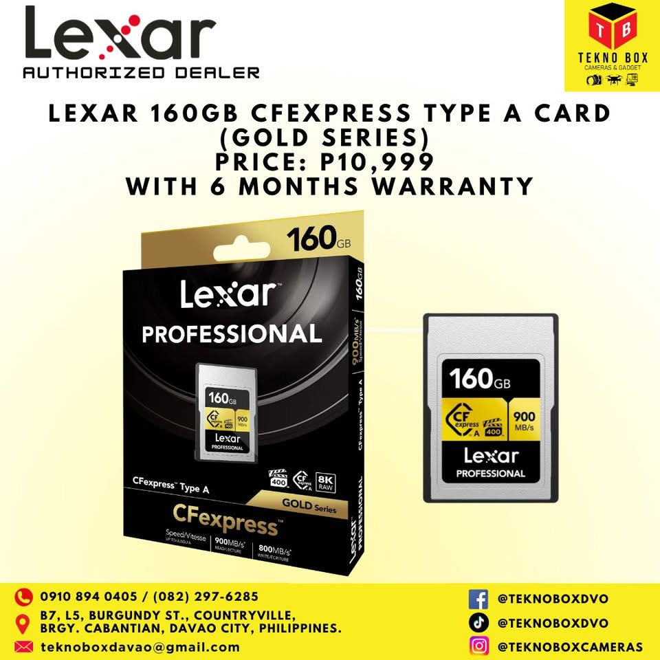 Lexar 160GB CF Express Type A Card (Gold Series)