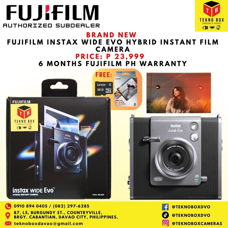 Fujifilm Instax Wide Evo Hybrid Instant Film Camera