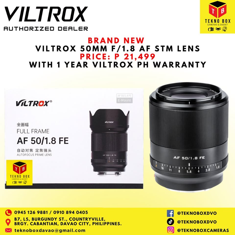 Viltrox 50mm f/1.8 STM Lens (For Sony FE/E-Mount)