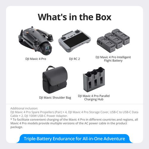 DJI Mavic 4 Pro Drone Fly More Combo With DJI RC 2